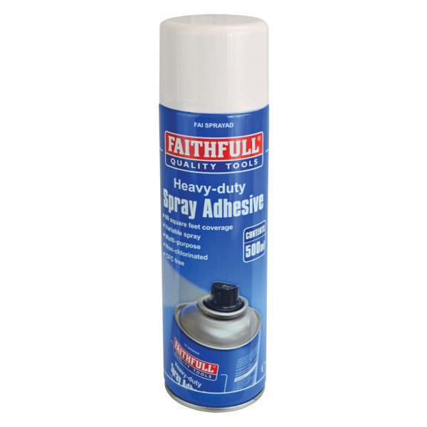 FAITHFULL Spray Adhesive Non-Chlorinated 500ml