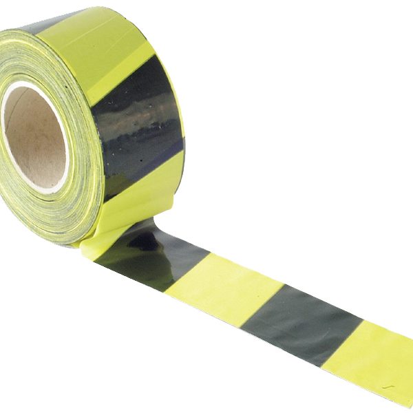 FAITHFULL Barrier Tape 70mm x 500m Black & Yellow