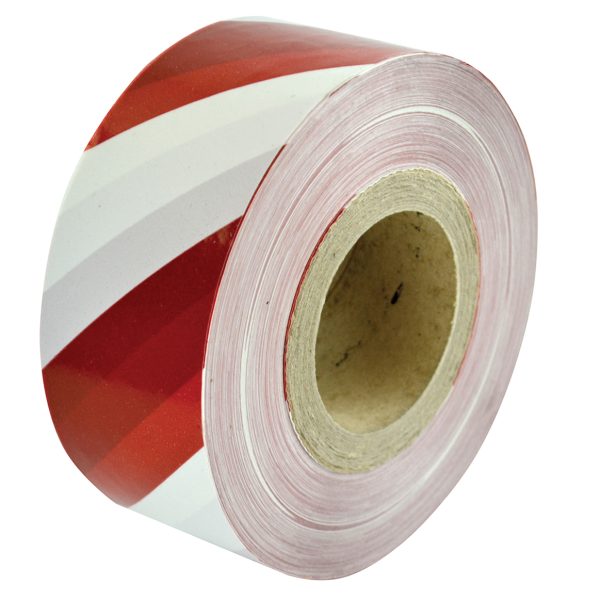 FAITHFULL Heavy-Duty Barrier Tape Red & White 70mm x 250m
