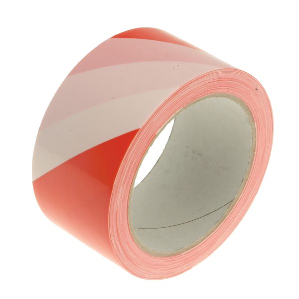 FAITHFULL Professional Self-Adhesive Hazard Tape Red/White 50mm x 33m