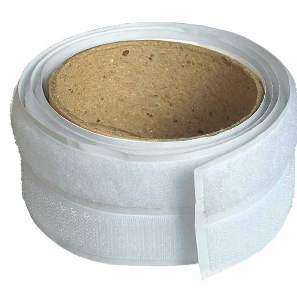 FAITHFULL Hook & Loop Self-Adhesive Tape 20mm x 1m White