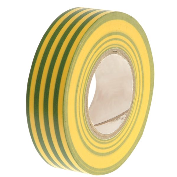 FAITHFULL PVC Electrical Tape Green / Yellow 19mm x 20m