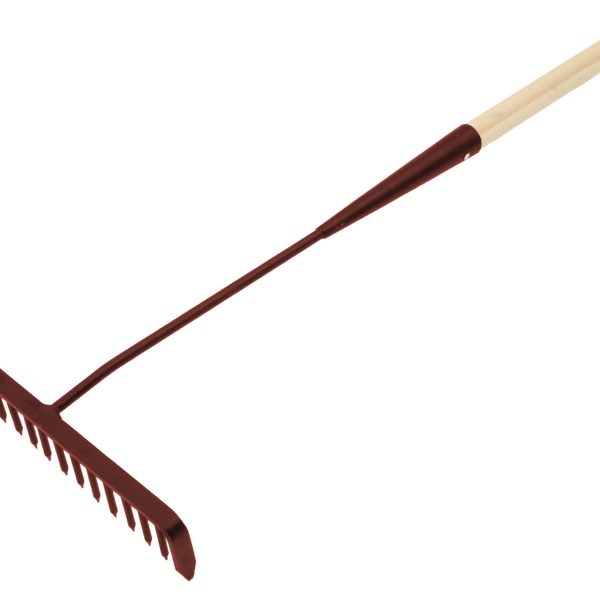 FAITHFULL Tarmac Rake 16 Round Teeth - Wooden Handled