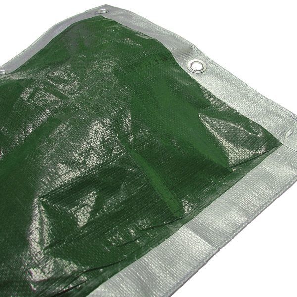 FAITHFULL Tarpaulin Green/Silver 3.6 x 2.7m (12 x 9ft) 80gsm