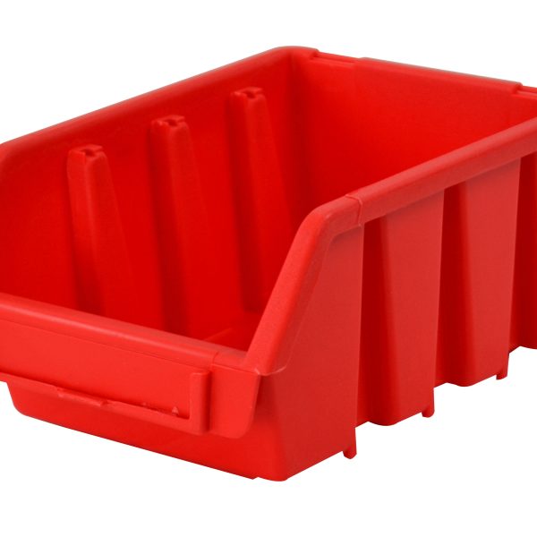 FAITHFULL Interlocking Storage Bin Size 2L Red 116 x 212 x 75mm
