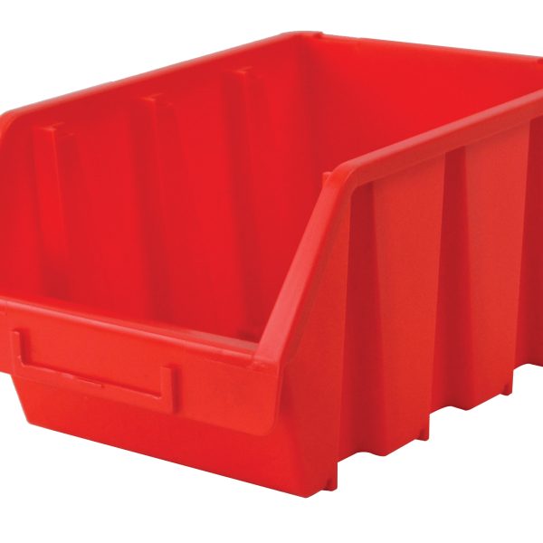 FAITHFULL Interlocking Storage Bin Size 3 Red 170 x 240 x 126mm