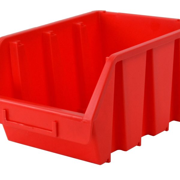 FAITHFULL Interlocking Storage Bin Size 4 Red 209 x 340 x 155mm