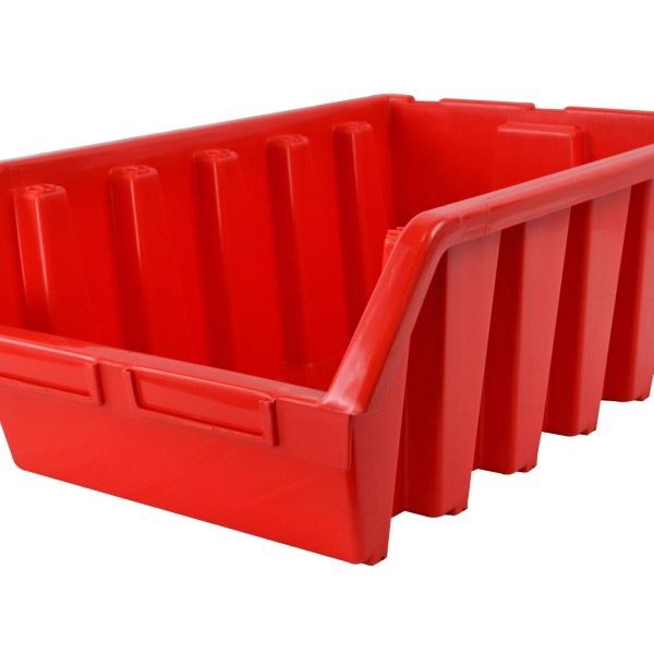 FAITHFULL Interlocking Storage Bin Size 5 Red 333 x 500 x 187mm