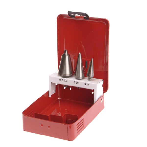 FAITHFULL HSS Taper Drill Bit Set of 3
