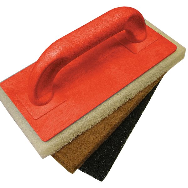 FAITHFULL Scouring Pad Holder + Fine Medium & Coarse Pads
