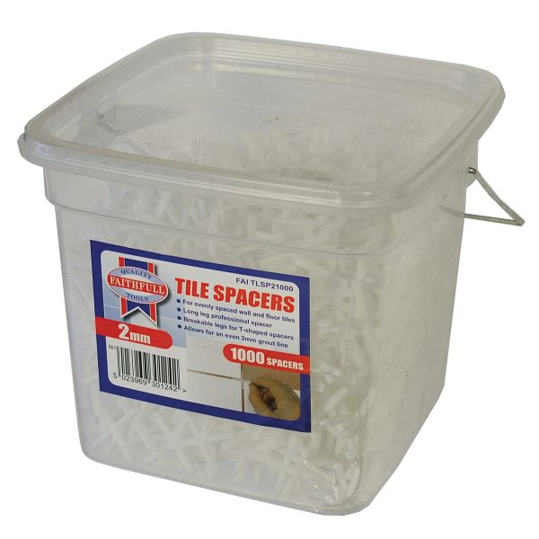 FAITHFULL Tile Spacer Long Leg 2mm (Tub 1000)