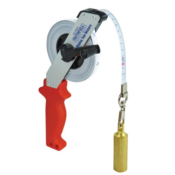 FAITHFULL Dipping Tape Measure with Weight 30m/100ft