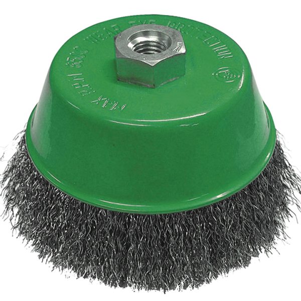 FAITHFULL Wire Cup Brush 100mm M14x2, 0.30mm Stainless Steel Wire