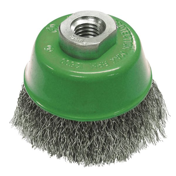 FAITHFULL Wire Cup Brush 75mm M14x2, 0.30mm Stainless Steel Wire