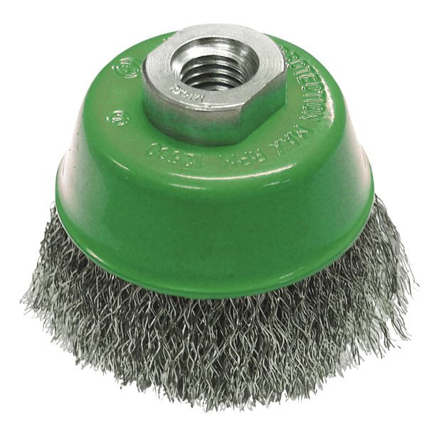 FAITHFULL Wire Cup Brush 80mm M14x2, 0.30mm Stainless Steel Wire