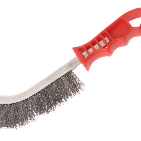 FAITHFULL Wire Scratch Brush Steel Red Handle