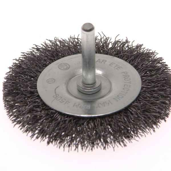 FAITHFULL Wire Brush 75mm x 6mm Shank, 0.30 Wire