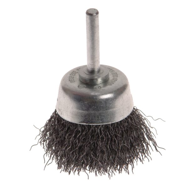 FAITHFULL Wire Brush Shaft Mounted 50mm x 20mm, 0.30mm Wire