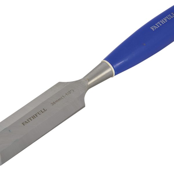FAITHFULL Bevel Edge Chisel Blue Grip 38mm (1.1/2in)