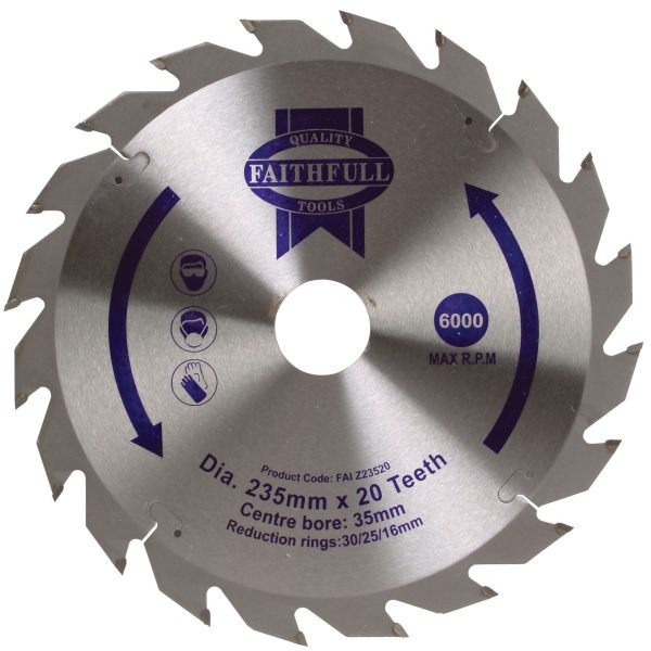 FAITHFULL TCT Circular Saw Blade 235 x 35mm x 20T POS