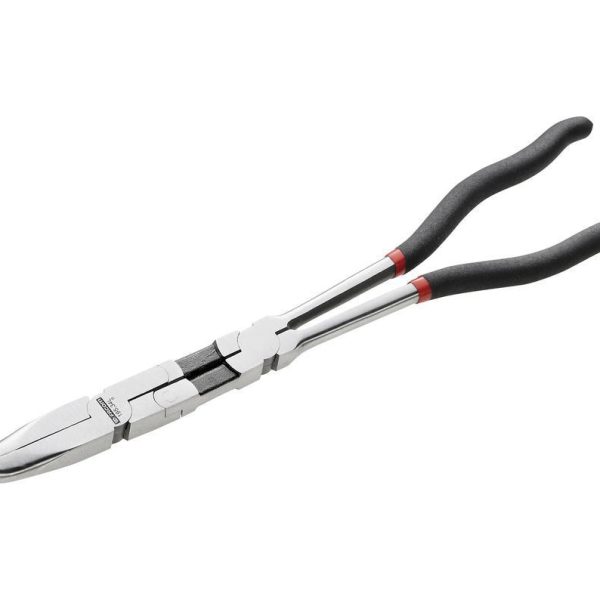 FACOM Double Jointed Extra Long Half-Round Nose Pliers 45° Angle 340mm