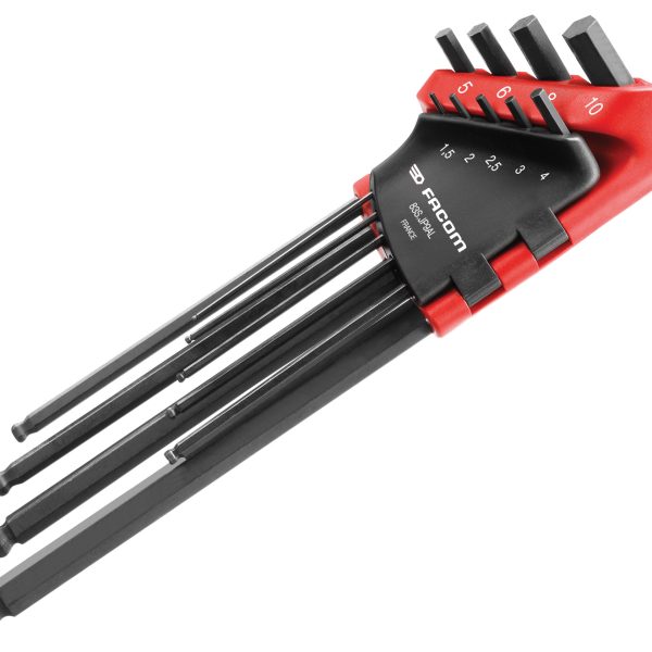 FACOM 83S.JP9AL Hex Key Wallet Set, 9 Piece (1.5-10mm)