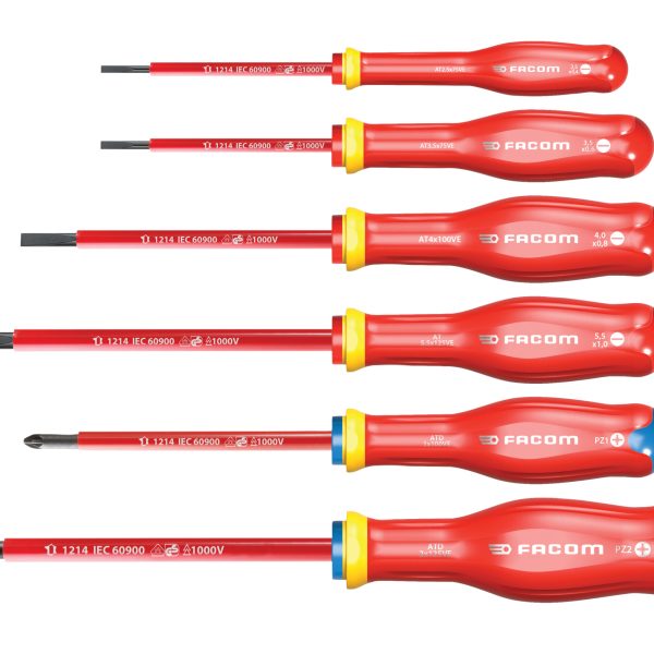 FACOM Protwist® VDE Screwdriver Set, 6 Piece