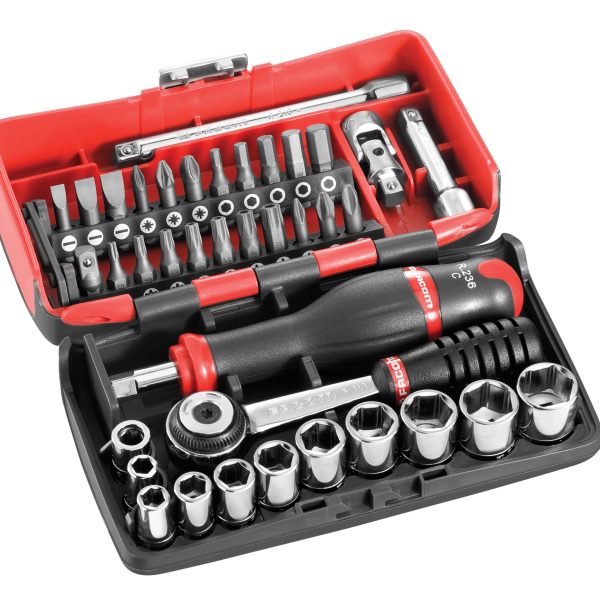 FACOM R2NANO Socket Set of 38 Metric 1/4in Drive