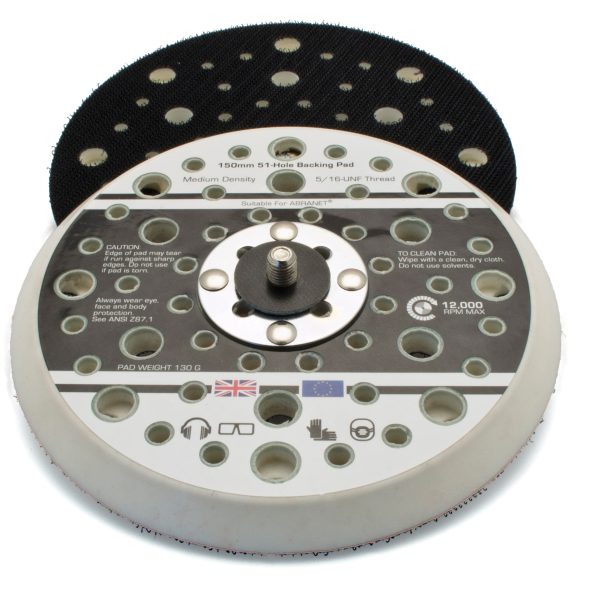 FLEXIPADS WORLD CLASS  Dual Action Sander Pad 150mm GRIP® 5/16 UNF