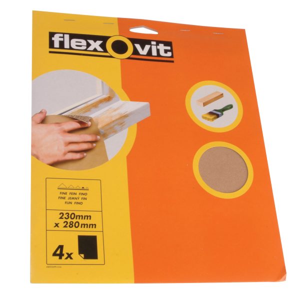 FLEXOVIT Glasspaper Sanding Sheets 230 x 280mm Assorted (25)
