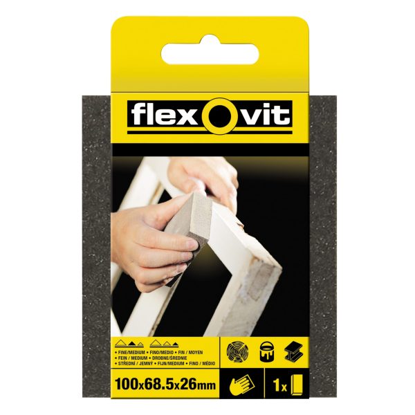 FLEXOVIT Sanding Sponges Standard Fine/Medium