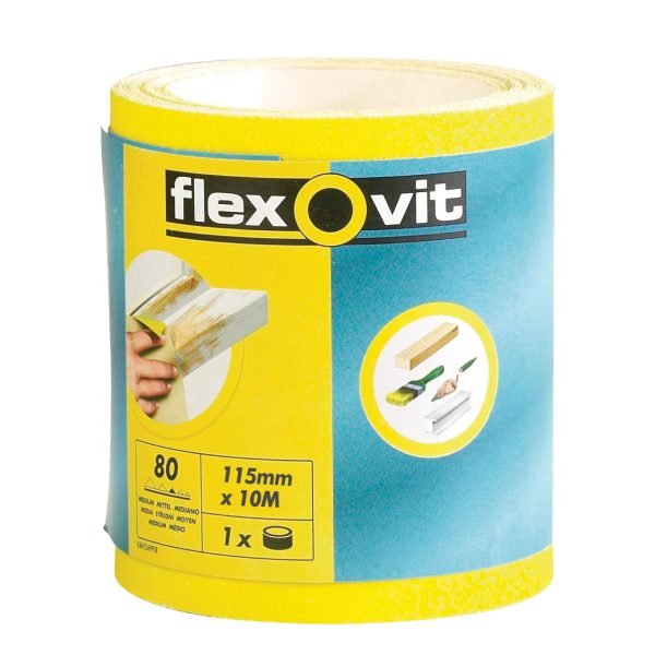 FLEXOVIT High Performance Sanding Roll 115mm x 50m Coarse 60G