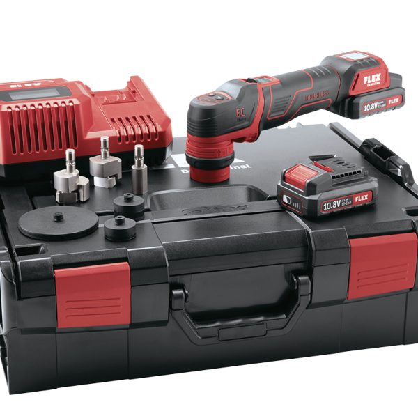 FLEX POWER TOOLS PXE 80 10.8-EC/2.5 Spot Polisher & Accessories 10.8V 2 x 2.5Ah Li-ion