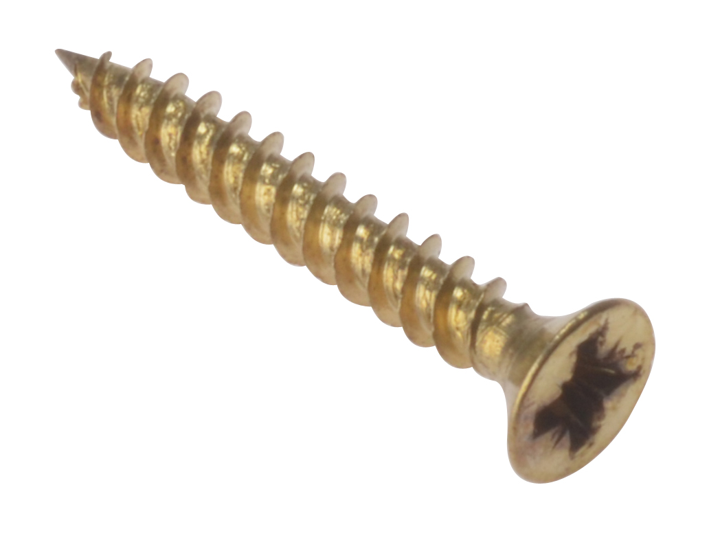 FORGEFIX General Purpose Pozi Compatible Screw CSK TT Electro Brass 5/8in x 4 Box 200