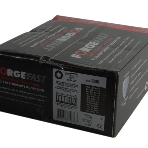 FORGEFIX ForgeFast Torx® Compatible Wood Screw Pack 1800 Piece
