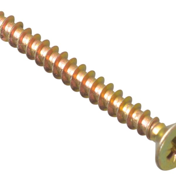 FORGEFIX Multi-Purpose Pozi Compatible Screw CSK ST ZYP 6.0 x 50mm Box 100