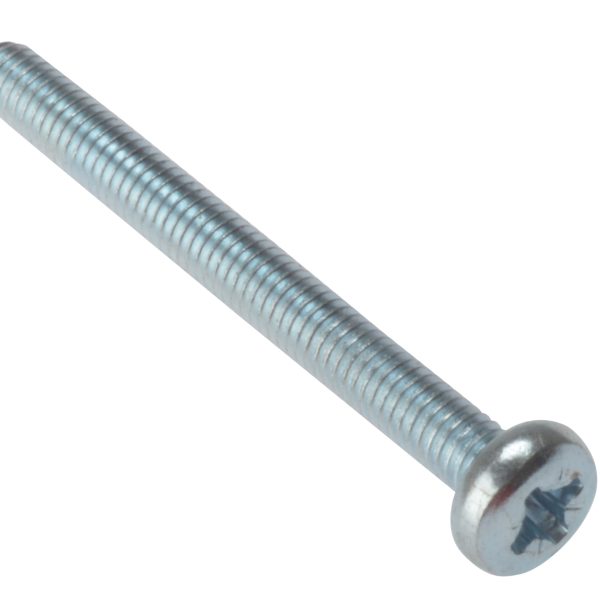 FORGEFIX Machine Screw Pozi Compatible Pan Head ZP M4 x 40mm Bag 25