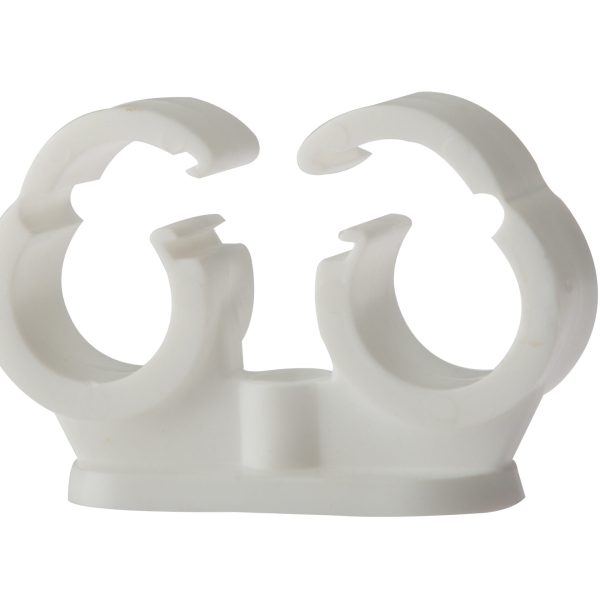 FORGEFIX Pipe Clip Double Cliplock 22mm Box 50