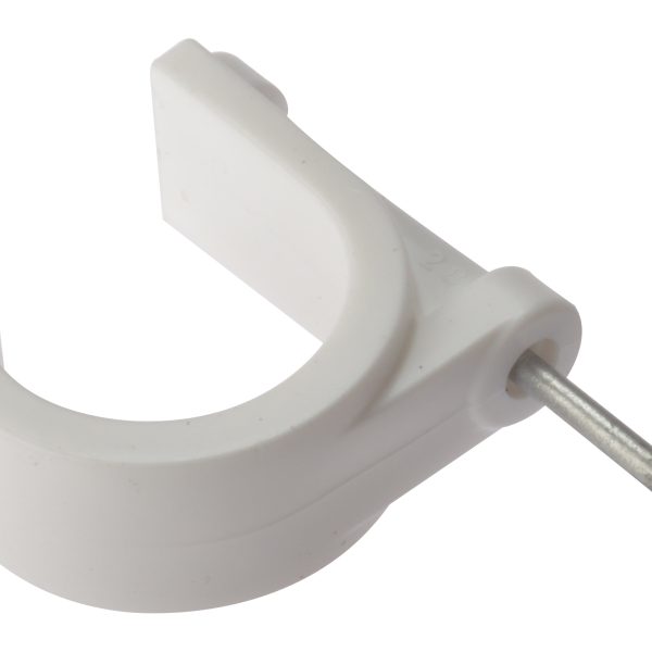 FORGEFIX Pipe Clip with Masonry Nail 28mm Box 100