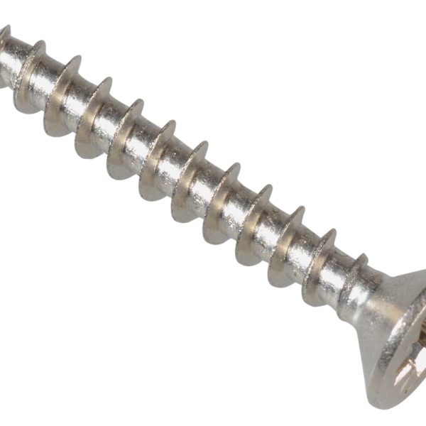 FORGEFIX Multi-Purpose Pozi Compatible Screw CSK ST S/Steel 3.5 x 25mm Box 200