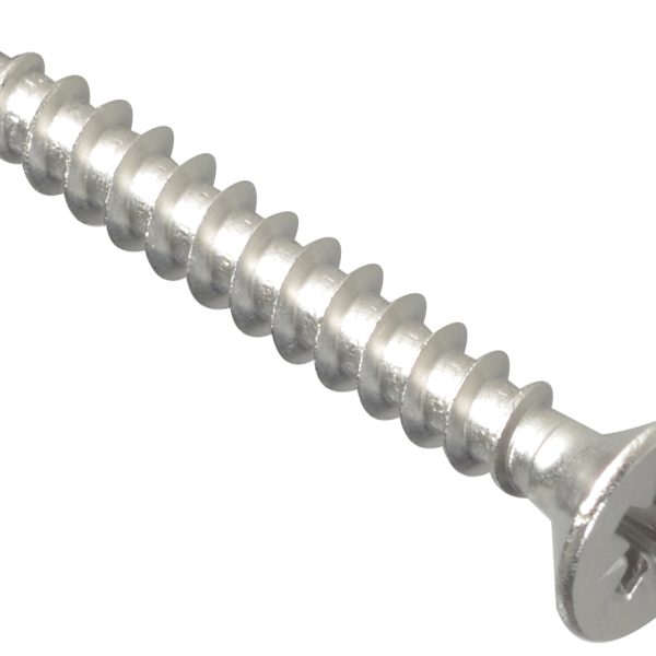 FORGEFIX Multi-Purpose Pozi Compatible Screw CSK ST S/Steel 5.0 x 40mm Box 200