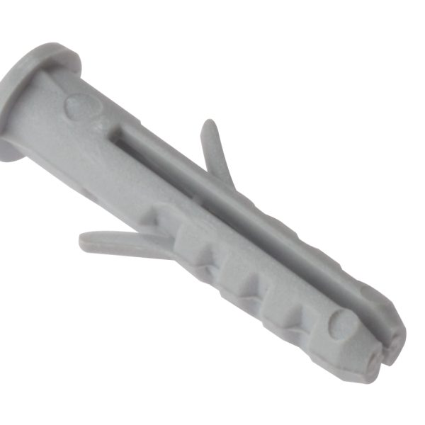 FORGEFIX Nylon Wall Plug Rimmed M6 x 30mm Bag 100