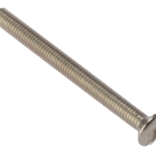 FORGEFIX Socket Screw Slotted Raised Head Nickel Plated 3.5 x 35mm Bag 100