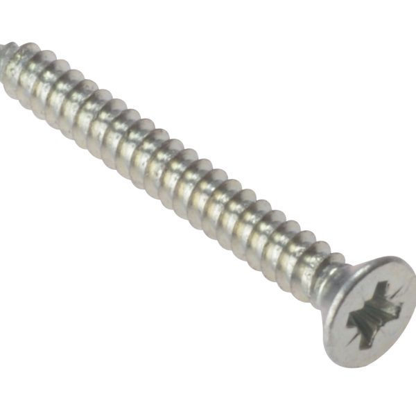 FORGEFIX Self-Tapping Screw Pozi Compatible CSK ZP 1.1/4in x 8 Box 200