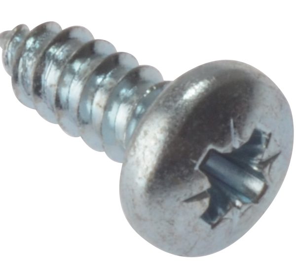 FORGEFIX Self-Tapping Screw Pozi Compatible Pan Head ZP 1.1/2in x 10 Box 200