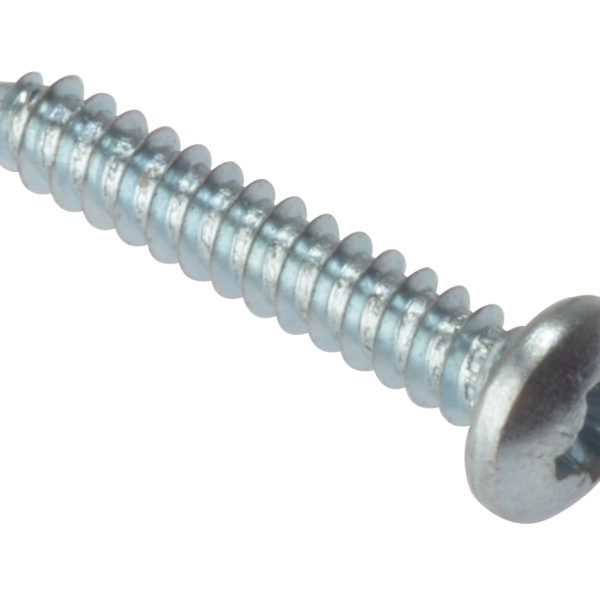 FORGEFIX Self-Tapping Screw Pozi Compatible Pan Head ZP 5/8in x 8 Box 200