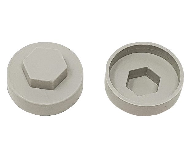 FORGEFIX TechFast Cover Cap Goosewing Grey 16mm (Pack 100)