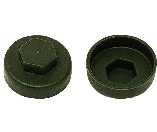 FORGEFIX TechFast Cover Cap Olive Green 19mm (Pack 100)