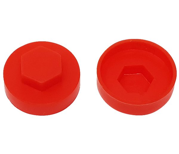FORGEFIX TechFast Cover Cap Poppy Red 19mm (Pack 100)