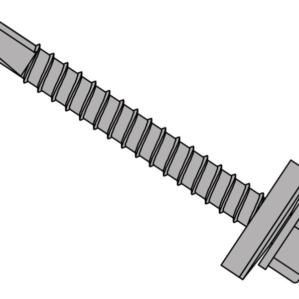FORGEFIX TechFast Roofing Sheet to Steel Hex Screw & Washer No.3 Tip 5.5 x 50mm Box 100